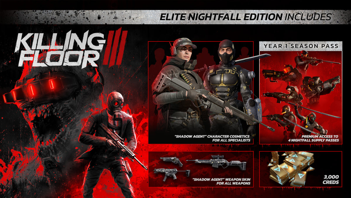 Killing Floor 3 Elite Nightfall Edition + Pre-Order Bonus DLC Steam CD Key  REGION FREE Tripwire Interactive - [Email/Instant Delivery]