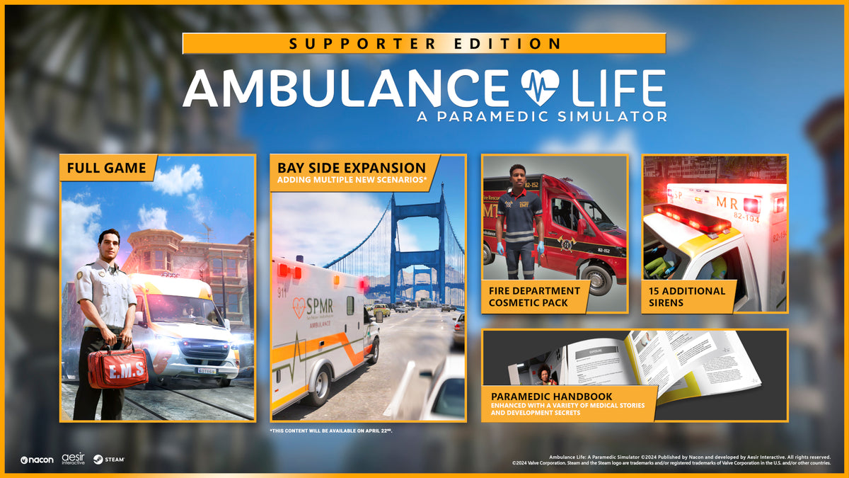Ambulance Life: A Paramedic Simulator Supporter Edition PC Steam CD Key  REGION FREE Nacon - [Email/Instant Delivery]