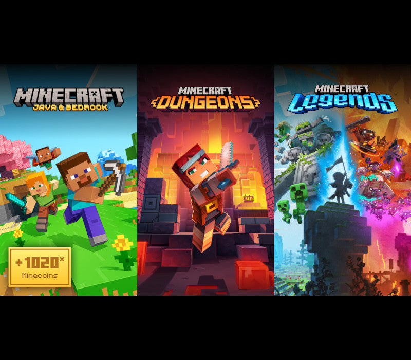 Minecraft Triple Bundle EU XBOX One / Xbox Series X|S CD Key Xbox One -  EUROPE 4J Studios - [Email/Instant Delivery]