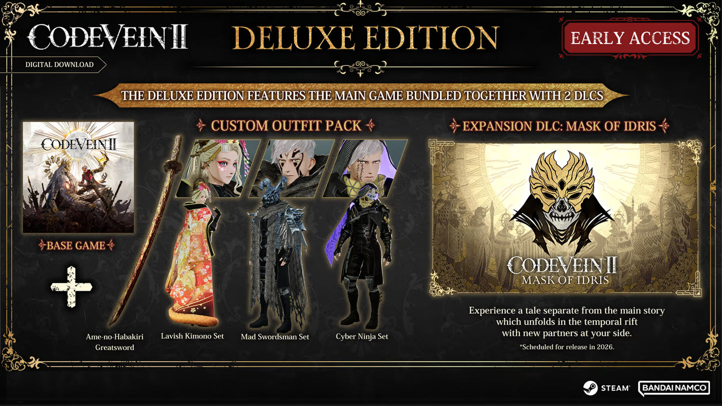 CODE VEIN II Deluxe Edition Xbox Series X|S Account  REST OF THE WORLD Bandai Namco Entertainment Inc. - [Email/Instant Delivery]
