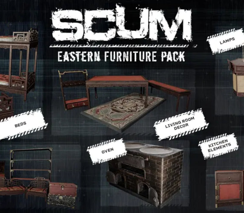 SCUM - Eastern Furniture Pack DLC PC Steam CD Key  REGION FREE Gamepires - [Email/Instant Delivery]