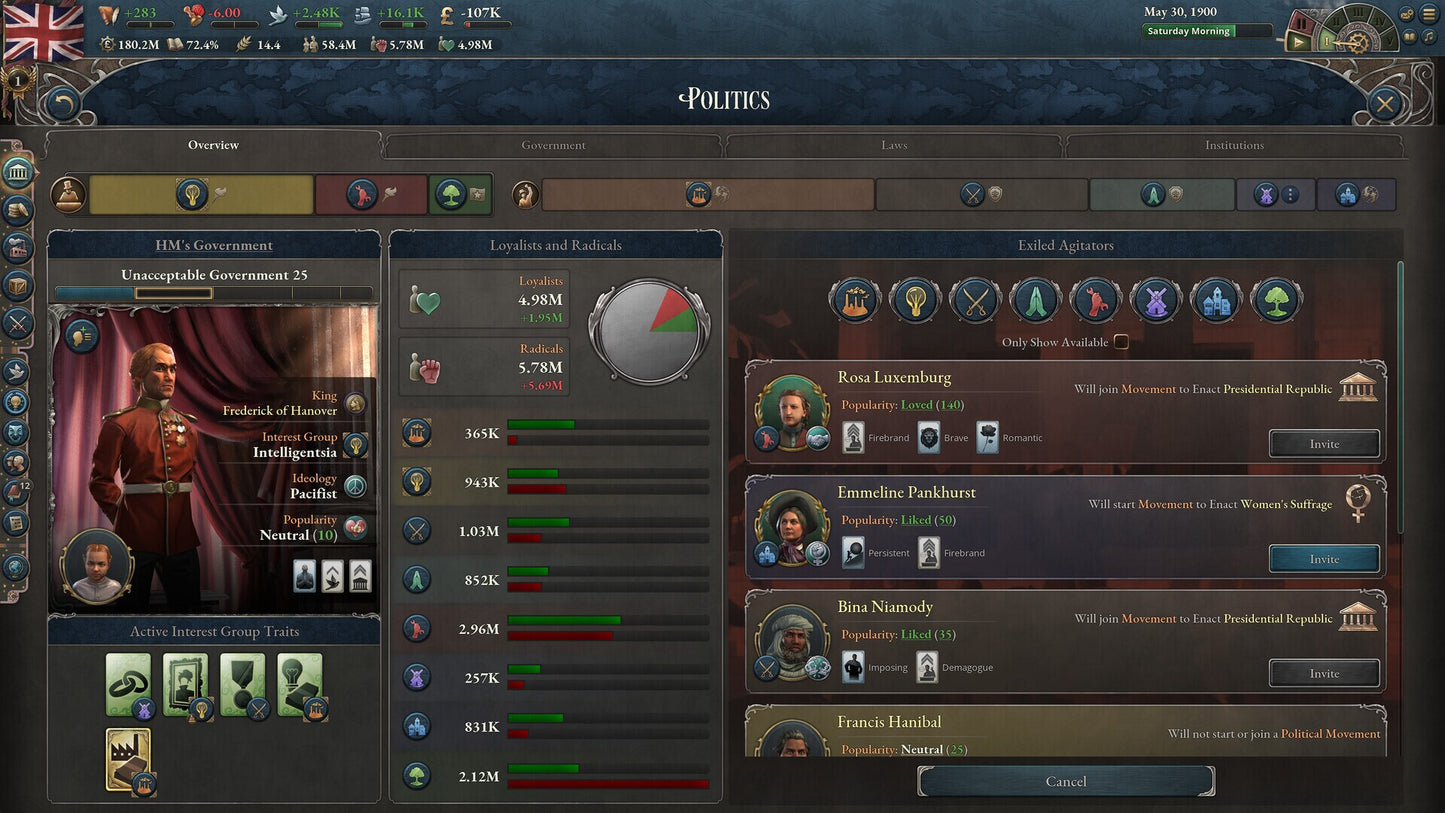 Victoria 3: Voice of the People (PC) - Steam Key - GLOBAL  [Email/Instant Delivery]