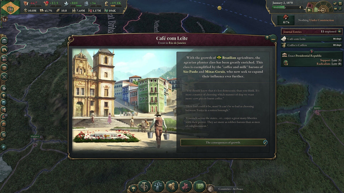Victoria 3: Colossus of the South (PC) - Steam Key - GLOBAL   - Paradox Interactive [Email/Instant Delivery]