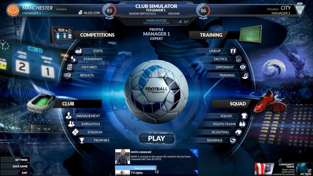 Football Club Simulator - FCS #20 Steam CD Key  REGION FREE FX Interactive - [Email/Instant Delivery]