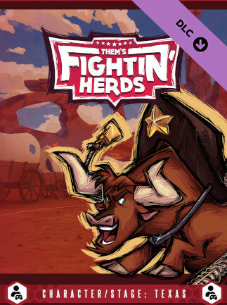 Them's Fightin' Herds - Character/Stage: Texas (PC) - Steam Key - GLOBAL   - Humble Games [Email/Instant Delivery]