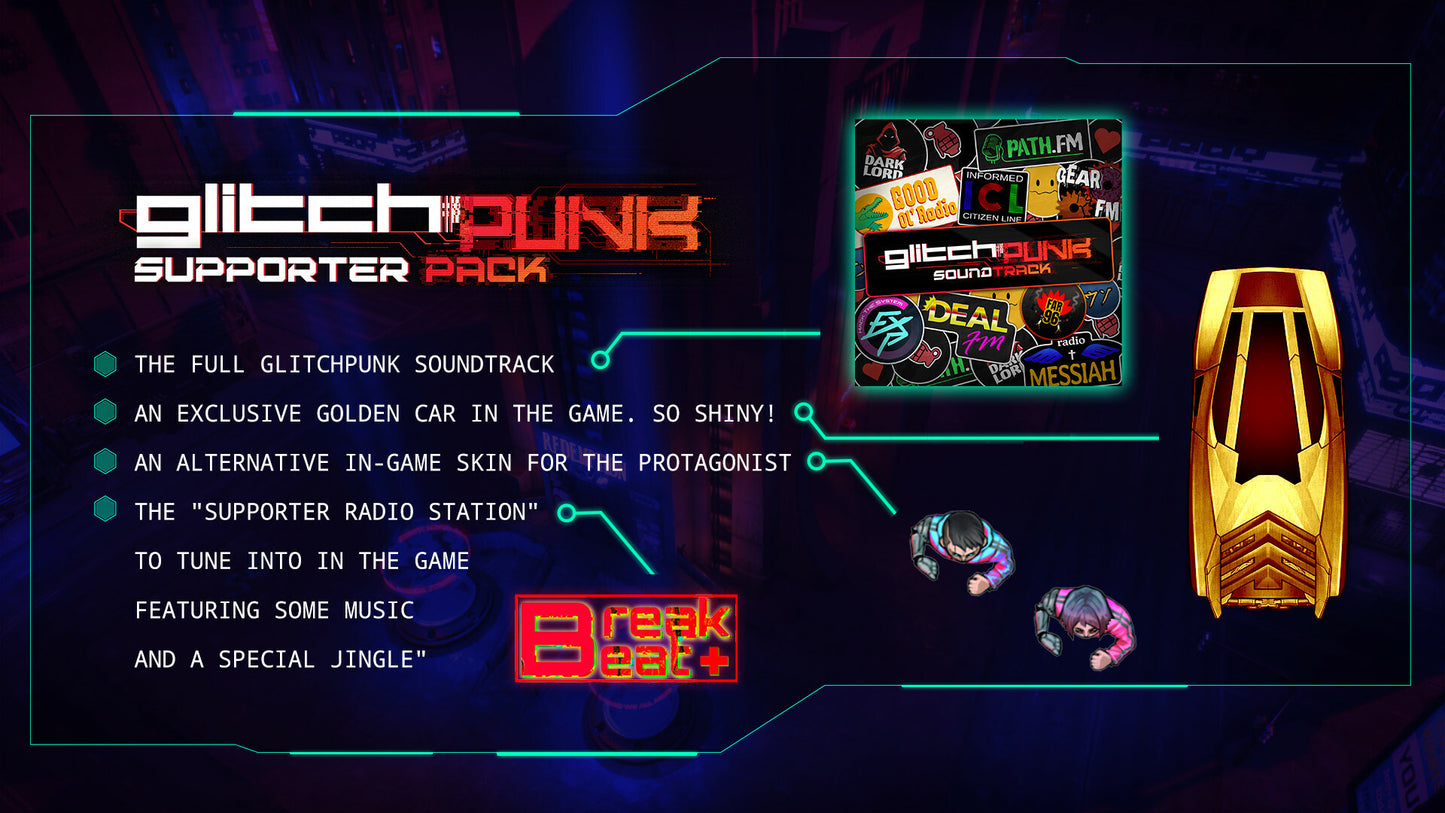 Glitchpunk - Supporter Pack (PC) - Steam Key - GLOBAL   - Steam [Email/Instant Delivery]