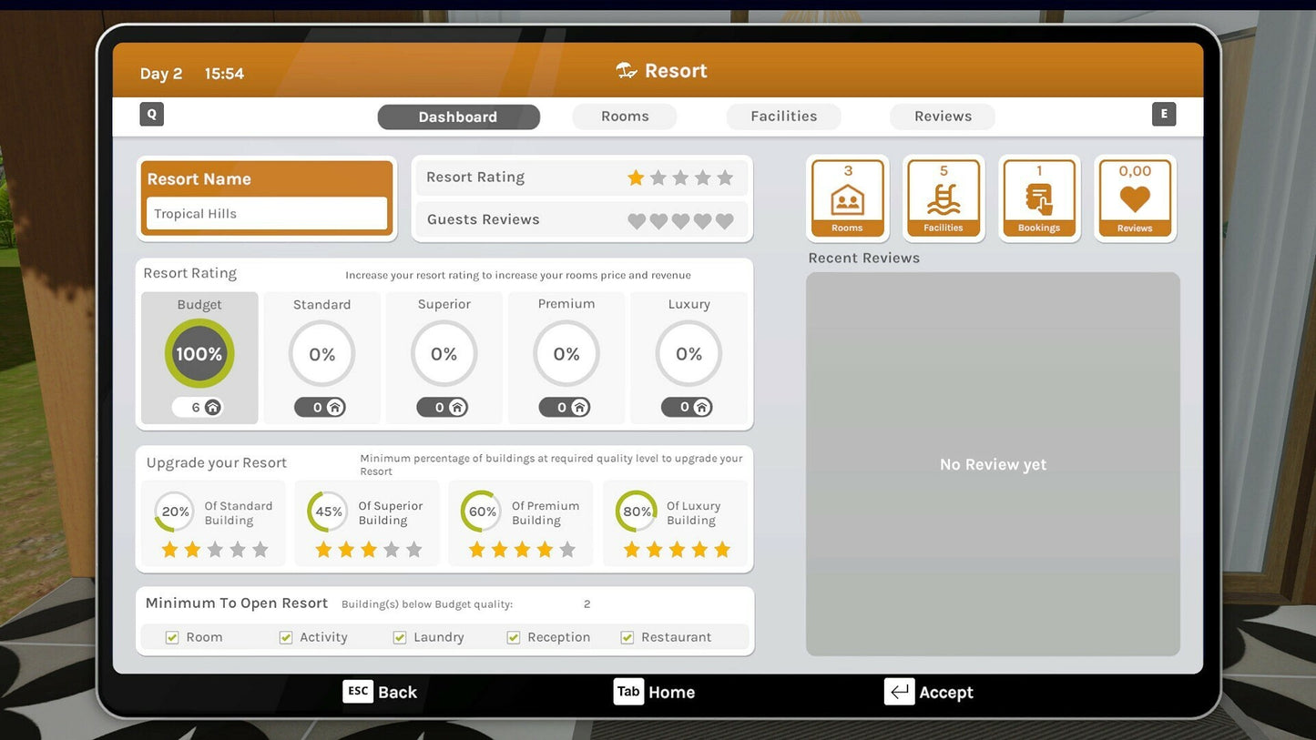 Hotel: A Resort Simulator (PC) - Steam Key - GLOBAL   - Steam [Email/Instant Delivery]