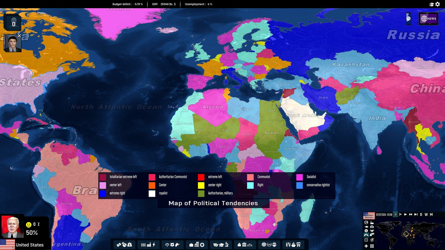 Geo-Political Simulator 5 (PC) - Steam Key - GLOBAL   - Steam [Email/Instant Delivery]