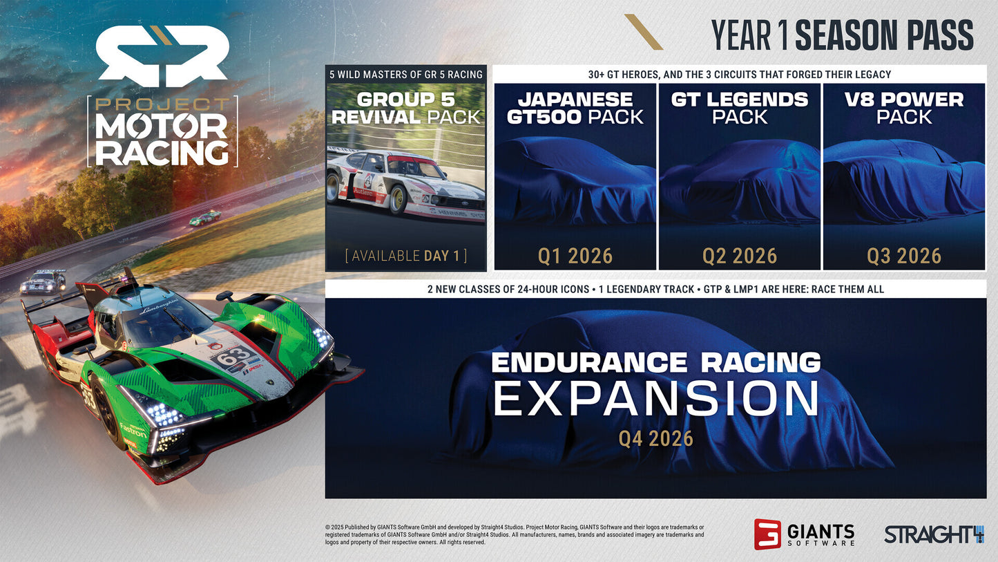 Project Motor Racing: Year 1 Season Pass (PC) - Steam Key - GLOBAL   - Steam [Email/Instant Delivery]