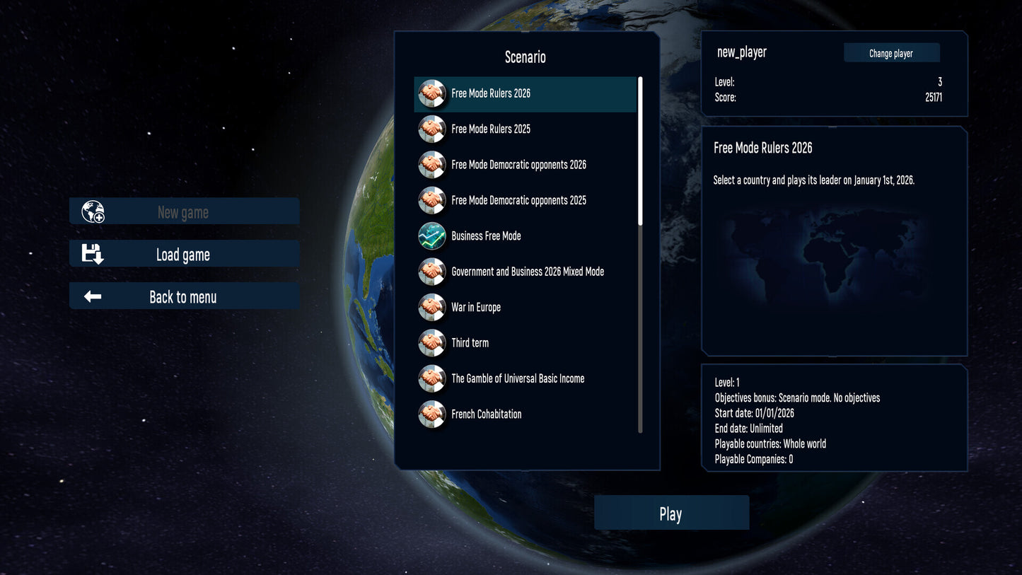 Geo-Political Simulator 2026 Edition (PC) - Steam Key - ROW   - Eversim [Email/Instant Delivery]