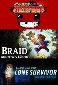 Super Meat Boy + Lone Survivor + Braid Steam Key GLOBAL   - BlitWorks [Email/Instant Delivery]