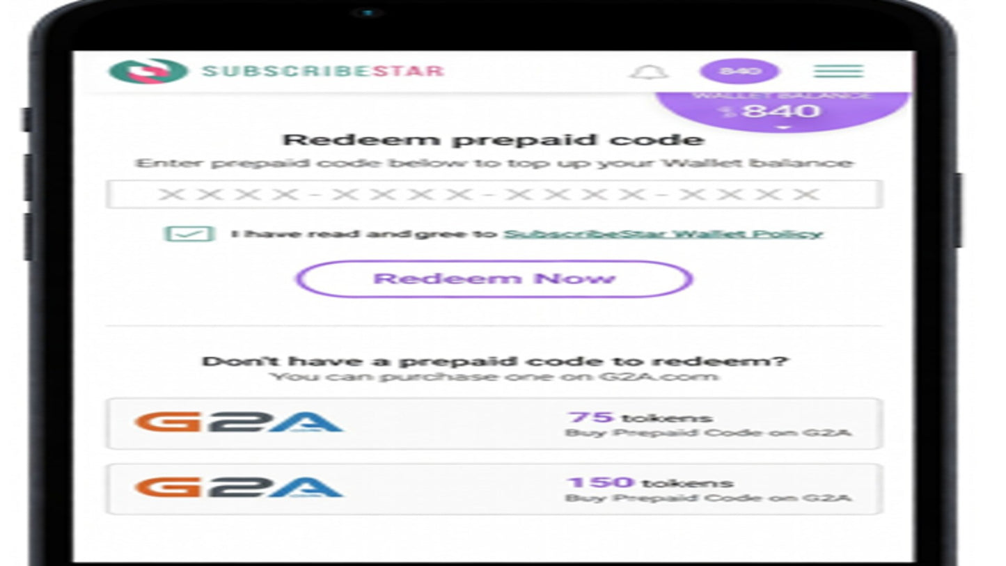 SubscribeStar Wallet 150 Tokens - SubscribeStar Key - GLOBAL  [Email/Instant Delivery]
