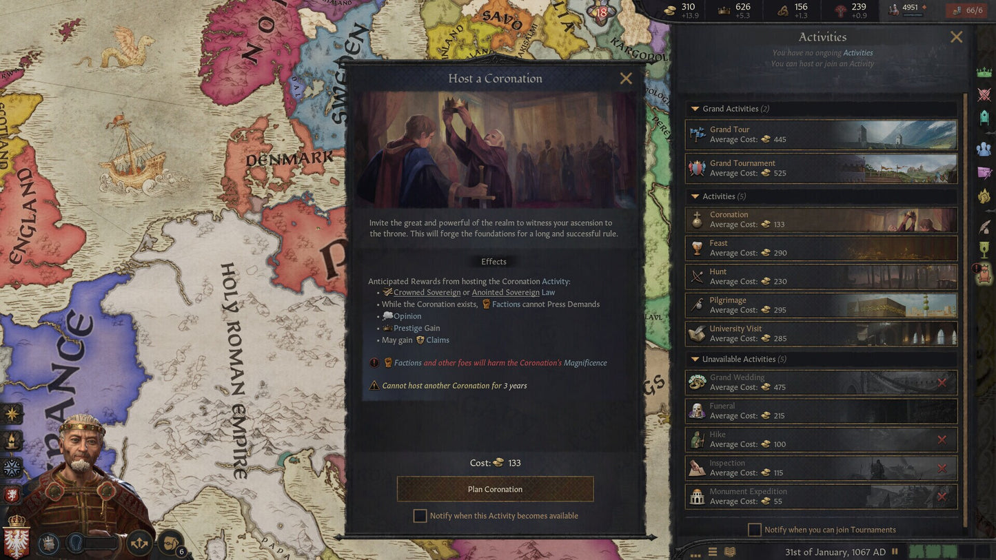 Crusader Kings III: Coronations (PC) - Steam Key - GLOBAL   - Paradox Interactive [Email/Instant Delivery]
