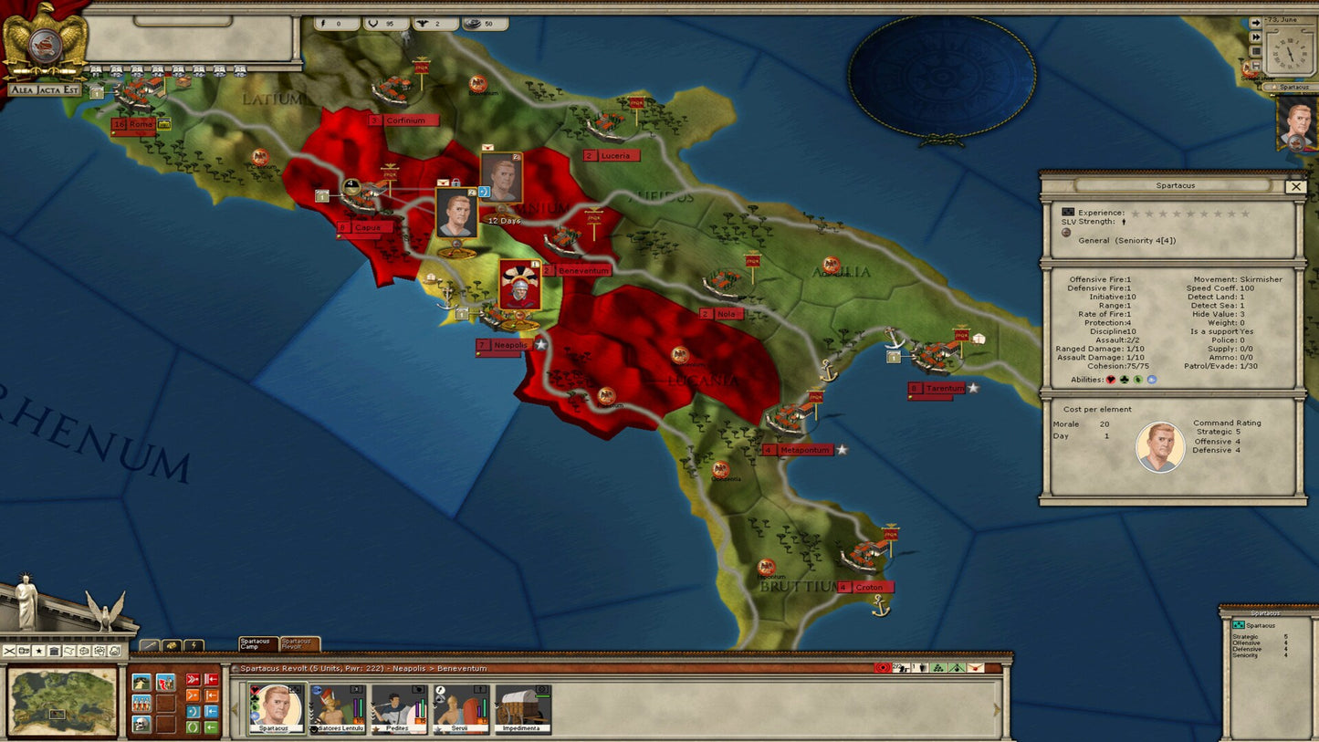 Alea Jacta Est Spartacus 73BC Steam Key GLOBAL   - Slitherine Ltd. [Email/Instant Delivery]