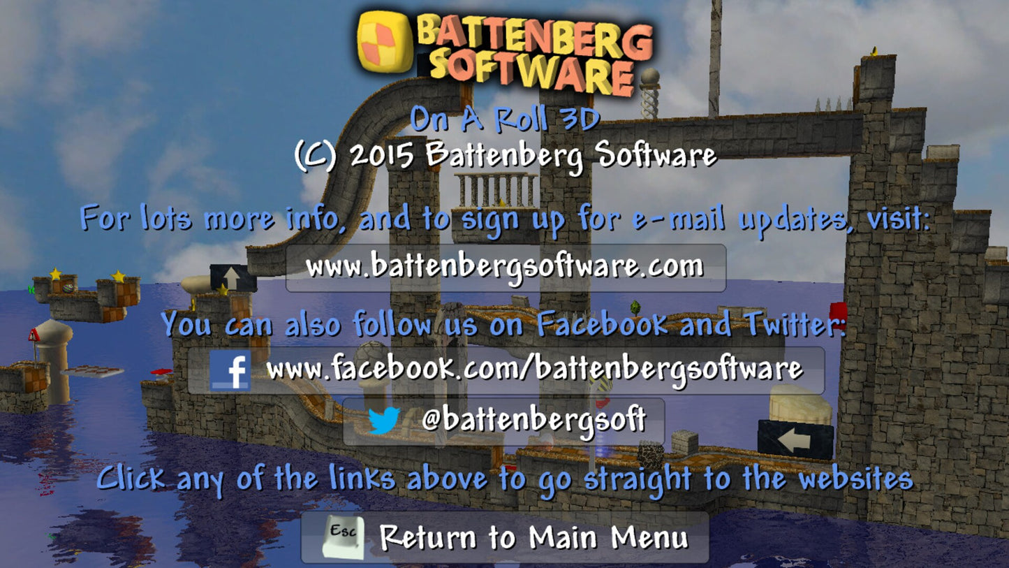 On A Roll 3D Steam Key GLOBAL   - Battenberg Software [Email/Instant Delivery]