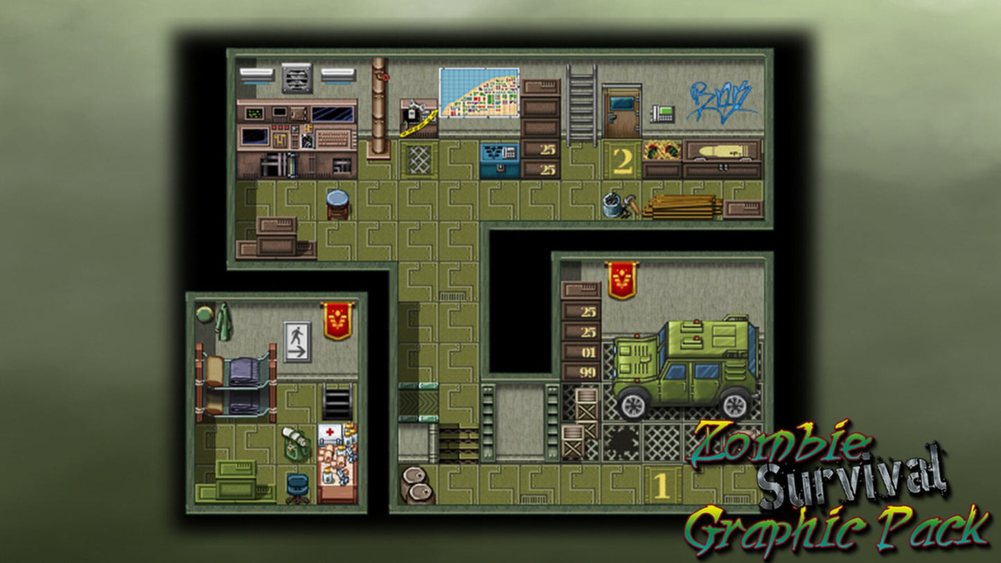 RPG Maker: Zombie Survival Graphic Pack Steam Key GLOBAL   - Degica [Email/Instant Delivery]