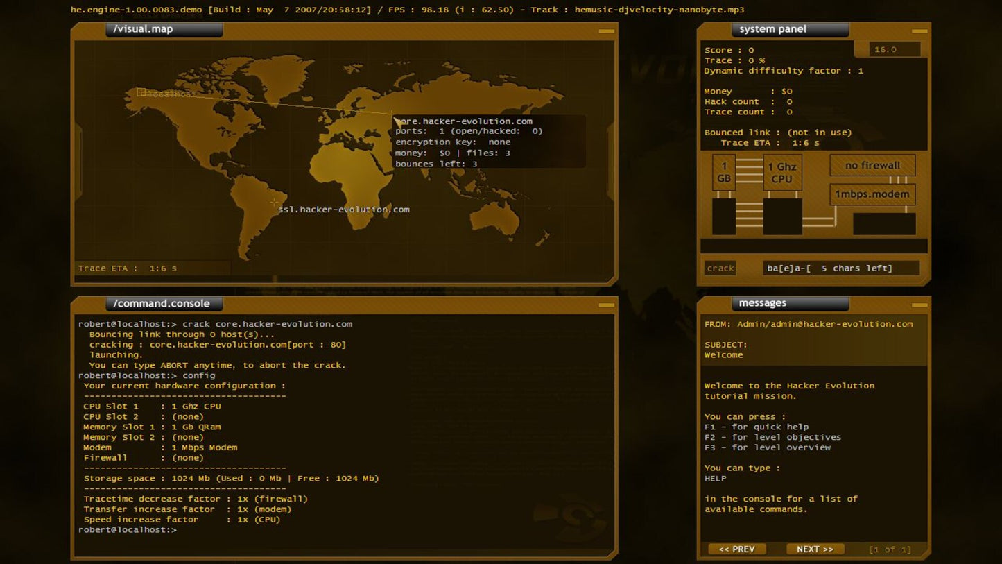 Hacker Evolution Steam Key GLOBAL   - exosyphen studios [Email/Instant Delivery]