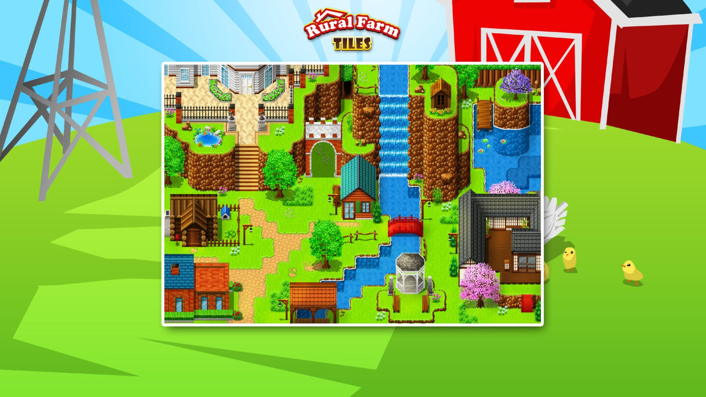 RPG Maker: Rural Farm Tiles Resource Pack Steam Key GLOBAL   - Degica [Email/Instant Delivery]