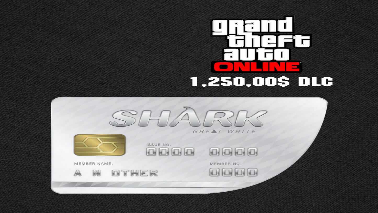Grand Theft Auto Online: Great White Shark Cash Card Rockstar 1250000 PC Rockstar Key GLOBAL  [Email/Instant Delivery]