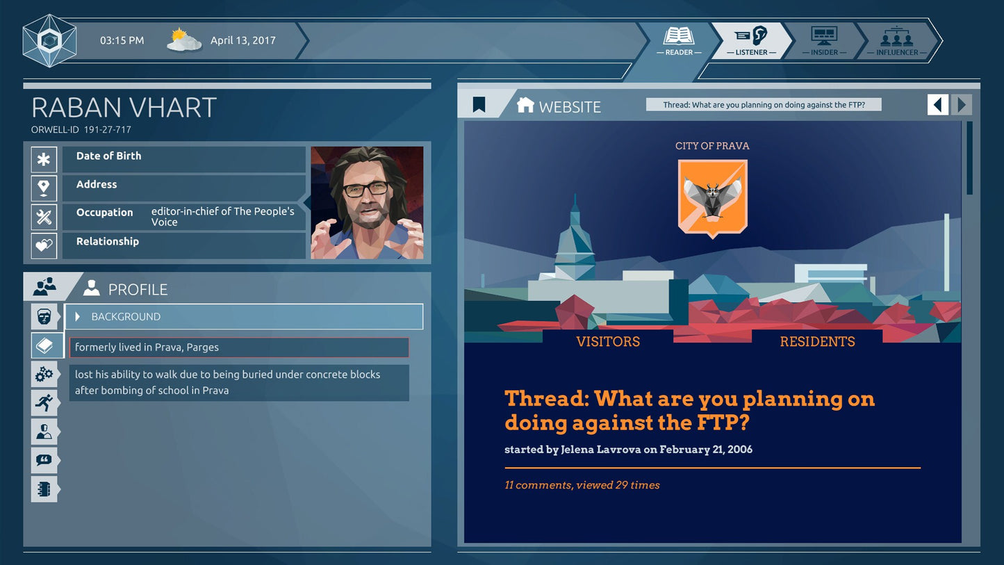 Orwell: Ignorance is Strength (PC) - Steam Key - GLOBAL   - Surprise Attack [Email/Instant Delivery]
