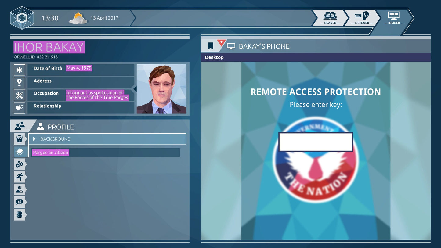Orwell: Ignorance is Strength (PC) - Steam Key - GLOBAL   - Surprise Attack [Email/Instant Delivery]