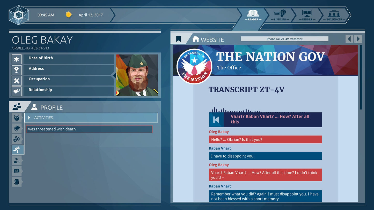 Orwell: Ignorance is Strength (PC) - Steam Key - GLOBAL   - Surprise Attack [Email/Instant Delivery]