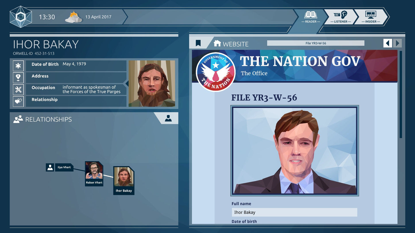Orwell: Ignorance is Strength (PC) - Steam Key - GLOBAL   - Surprise Attack [Email/Instant Delivery]