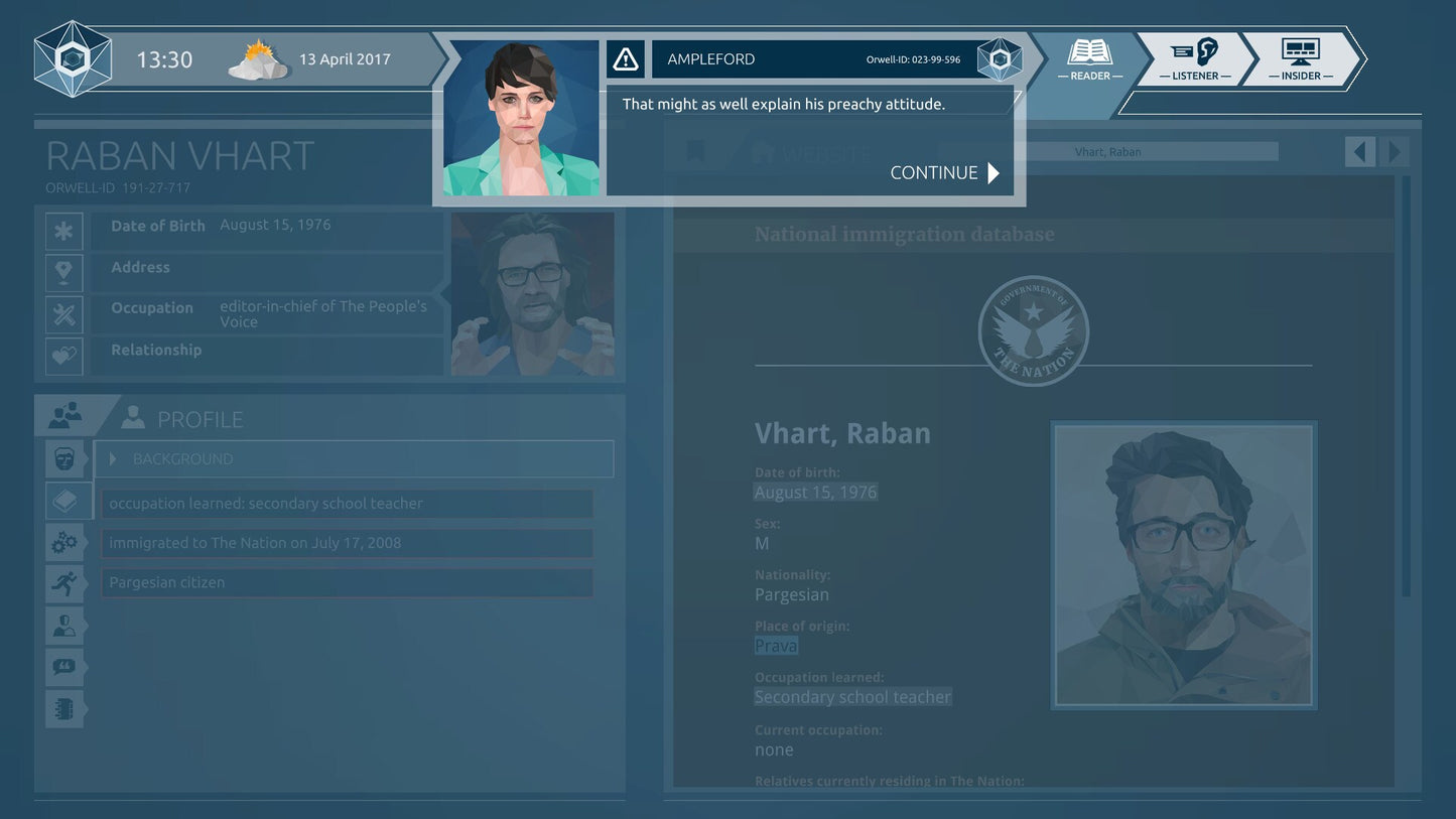 Orwell: Ignorance is Strength (PC) - Steam Key - GLOBAL   - Surprise Attack [Email/Instant Delivery]