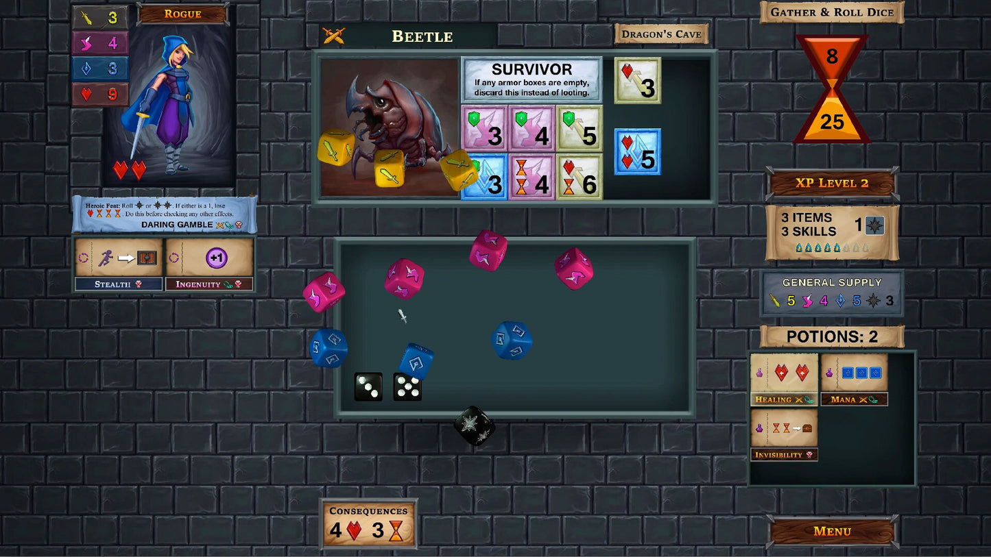 One Deck Dungeon Steam Key GLOBAL   - Handelabra Games Inc. [Email/Instant Delivery]