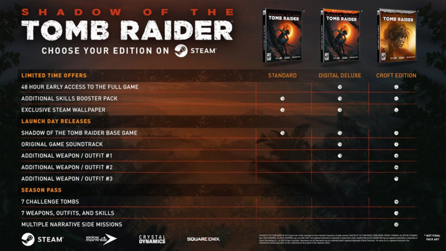 Shadow of the Tomb Raider (Definitive Edition) - Xbox One - Key GLOBAL Xbox Live -  - SQUARE ENIX [Email/Instant Delivery]