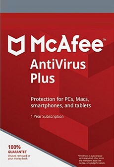 McAfee AntiVirus Plus PC, Android, Mac, iOS 5 Devices 1 Year Key GLOBAL  [Email/Instant Delivery]