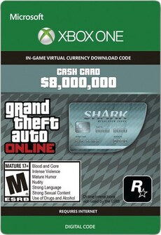 Grand Theft Auto Online: Megalodon Shark Cash Card 8000000 (Xbox One) - Xbox Live Key - GLOBAL  [Email/Instant Delivery]