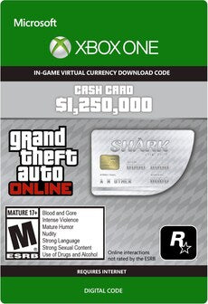 Grand Theft Auto Online: Great White Shark Cash Card 1250000 (Xbox One) - Xbox Live Key - GLOBAL  [Email/Instant Delivery]