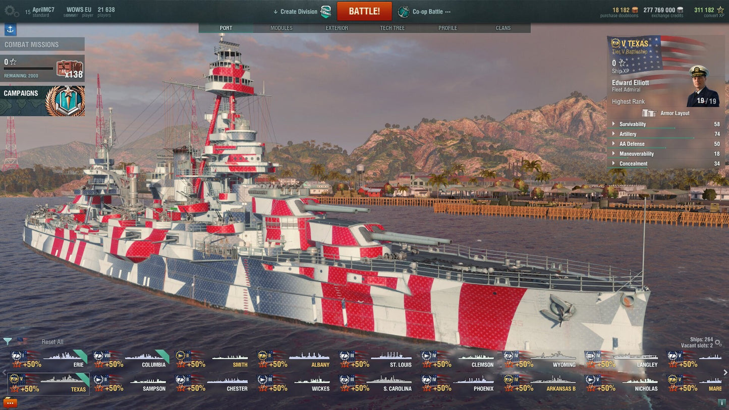 World of Warships - Texas Pack Steam Gift GLOBAL  [Email/Instant Delivery]