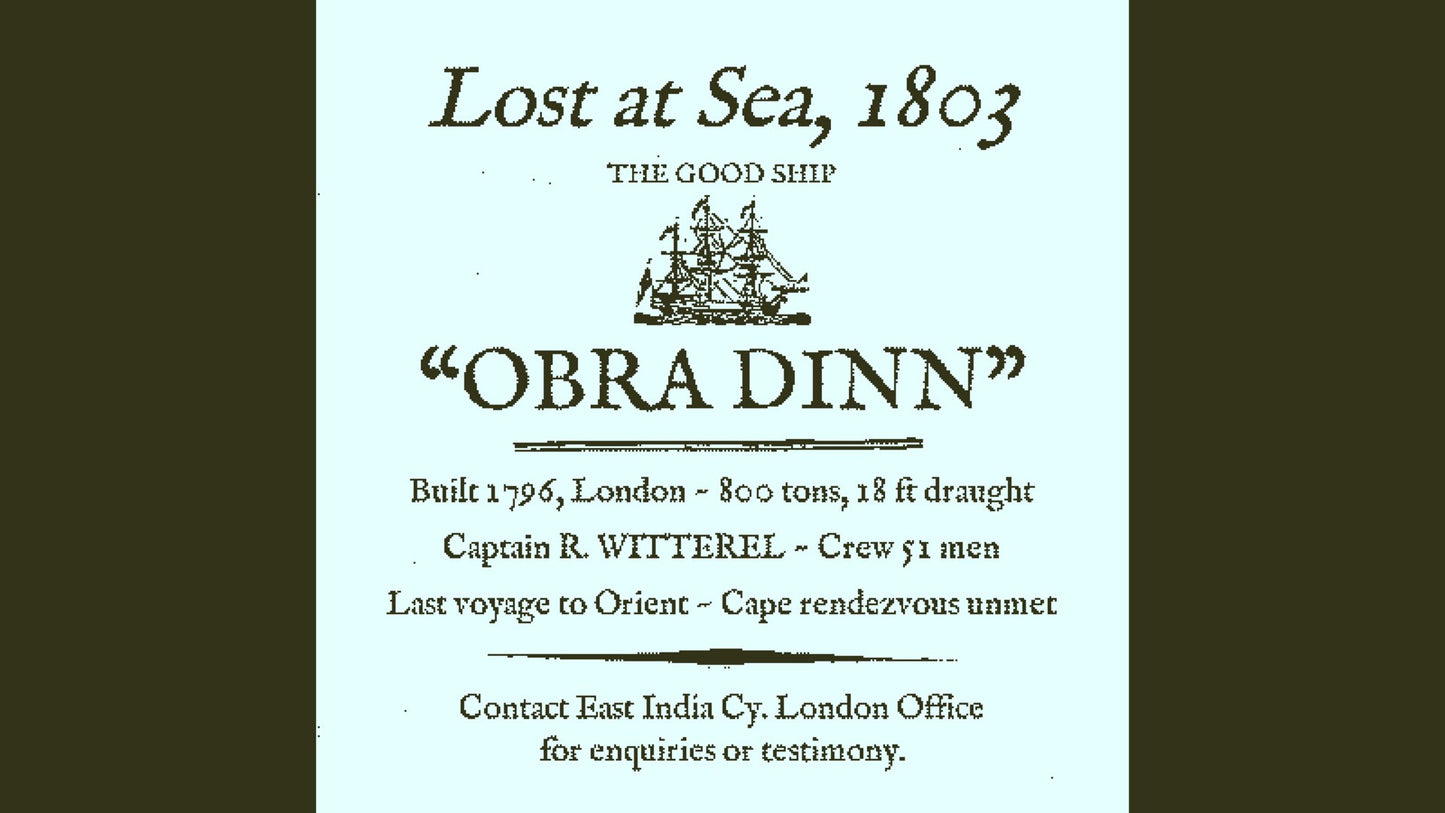 Return of the Obra Dinn (PC) - Steam Gift - GLOBAL   - 3909 [Email/Instant Delivery]