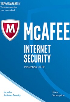 McAfee Internet Security 1 PC 3 Years - McAfee Key - GLOBAL  [Email/Instant Delivery]