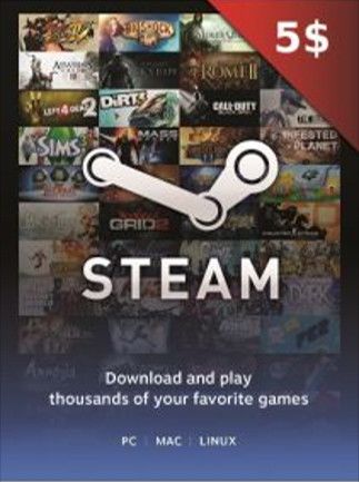 Steam Gift Card 5 USD - Steam Key - United States   - Steam [Email/Instant Delivery]