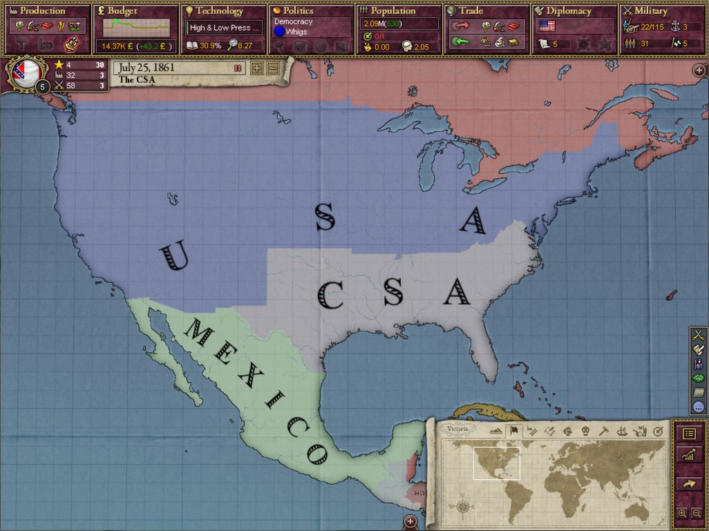 Victoria II: A House Divided Steam Key GLOBAL   - Paradox Interactive [Email/Instant Delivery]