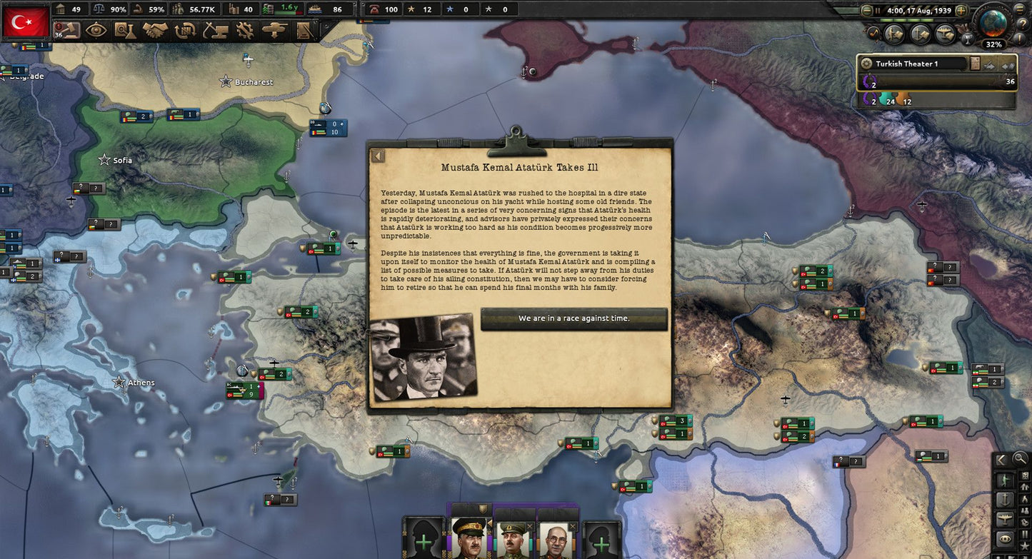 Hearts of Iron IV: Battle for the Bosporus (PC) - Steam Key - GLOBAL   - Steam [Email/Instant Delivery]