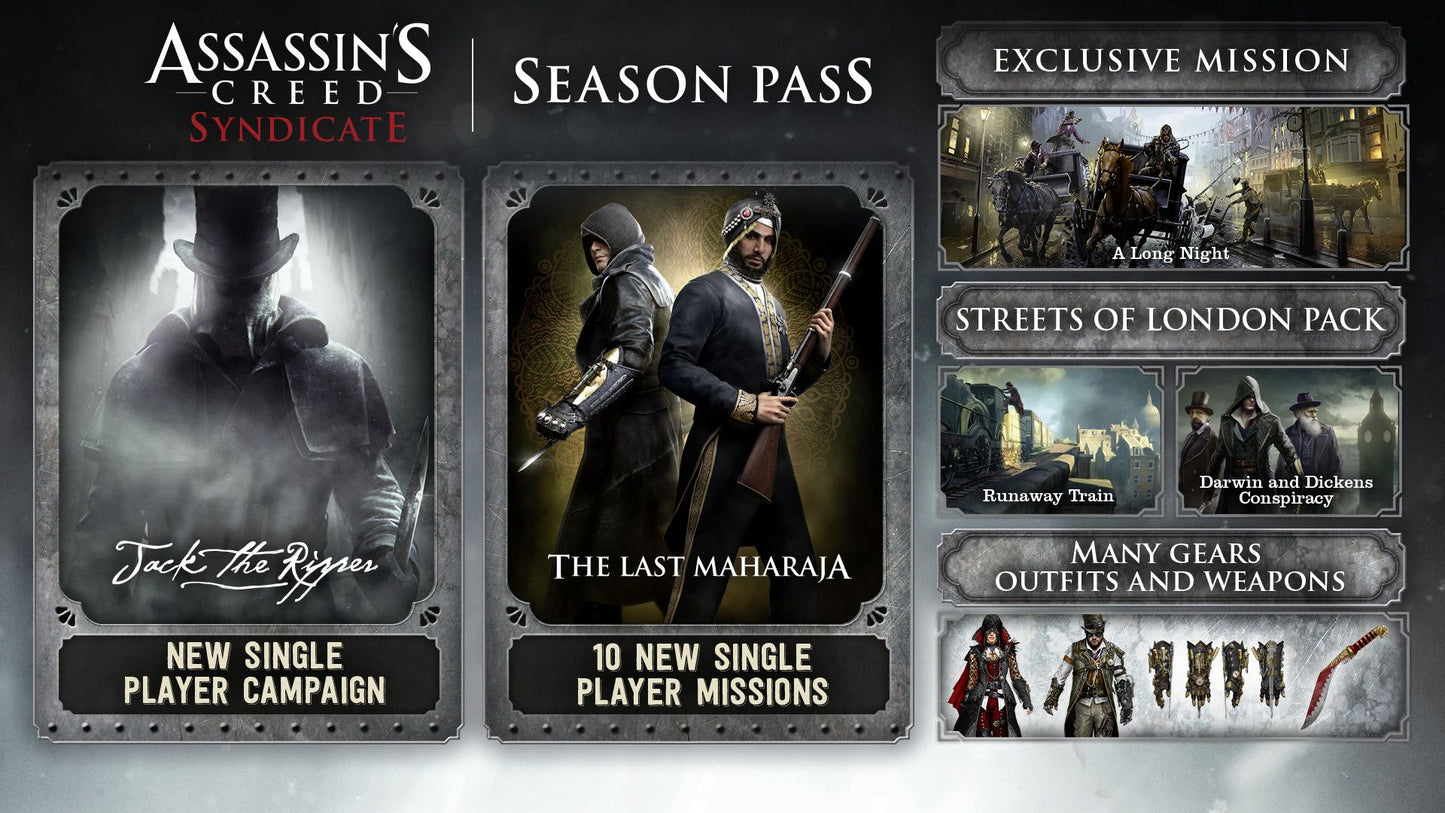 Assassin's Creed Syndicate Season Pass - Ubisoft Connect - EUROPE UbisoftConnect -  - Ubisoft [Email/Instant Delivery]