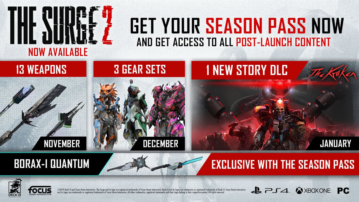 THE SURGE 2 - SEASON PASS (DLC) - Steam - Key GLOBAL   - Steam [Email/Instant Delivery]