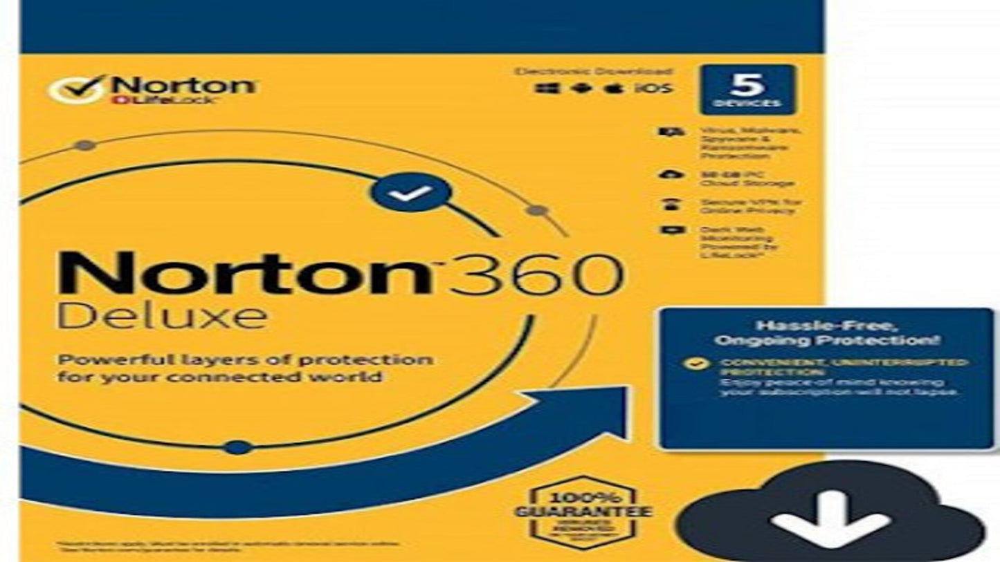 Norton 360 Deluxe (3 Devices, 1 Year) - NortonLifeLock Key - UNITED STATES  [Email/Instant Delivery]