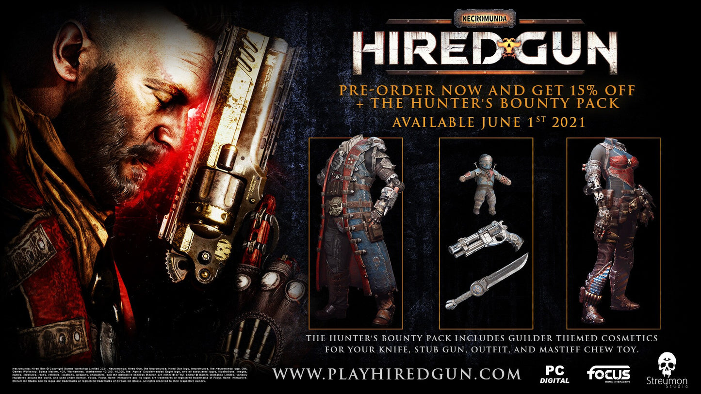 Necromunda: Hired Gun (PC) - Steam Key - GLOBAL   - Focus Entertainment [Email/Instant Delivery]