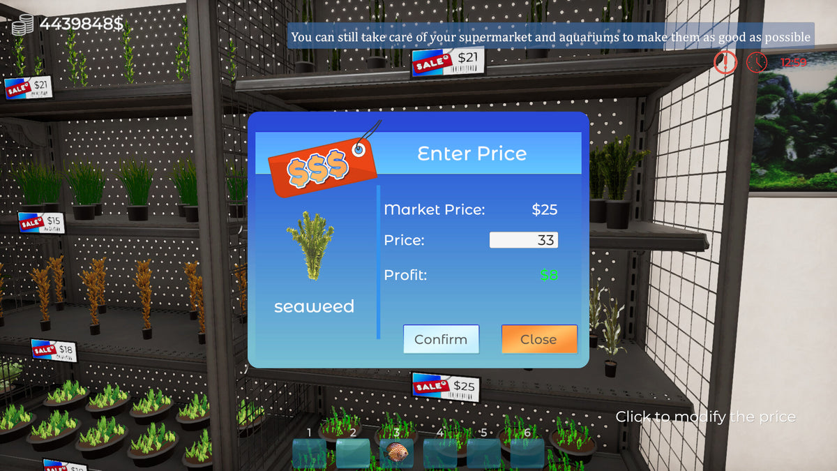 Aquatic Store Simulator PC Steam CD Key  REGION FREE FreeMind S.A. - [Email/Instant Delivery]
