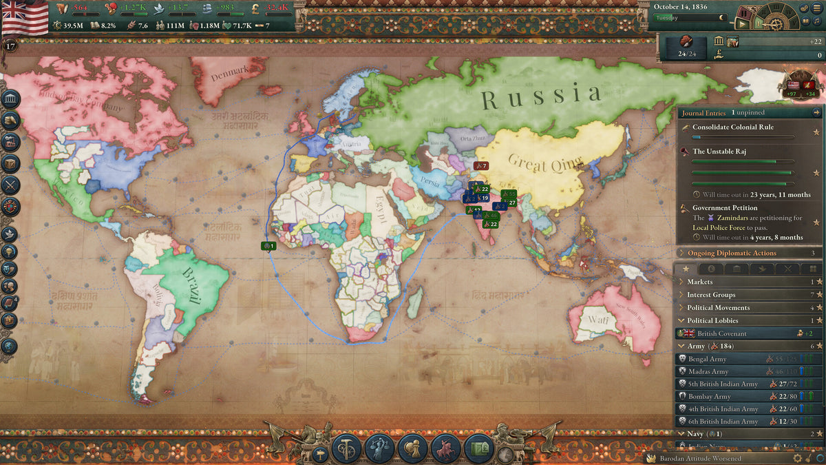 Victoria 3 - Pivot of Empire DLC EU PC Steam CD Key  EUROPE Paradox Interactive - [Email/Instant Delivery]