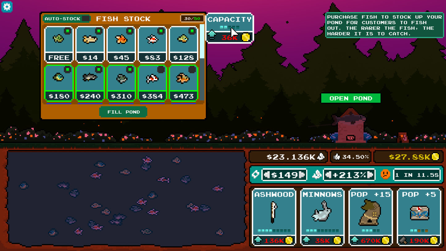 Pocket Idler: Fishing Pond PC Steam CD Key  REGION FREE  [Email/Instant Delivery]