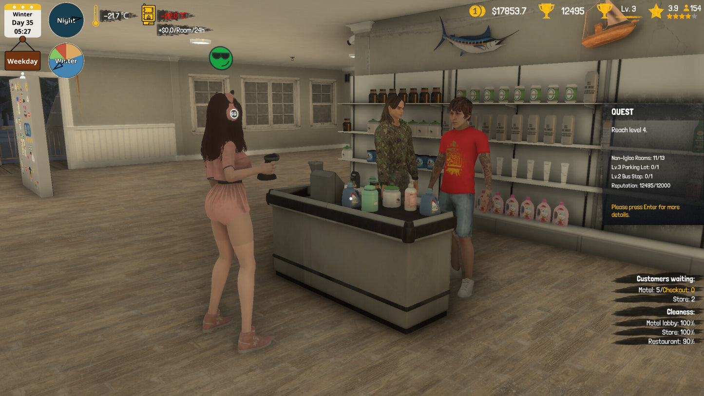 Arctic Motel Simulator PC Steam Account  REGION FREE One Slice of Pizza Games - [Email/Instant Delivery]