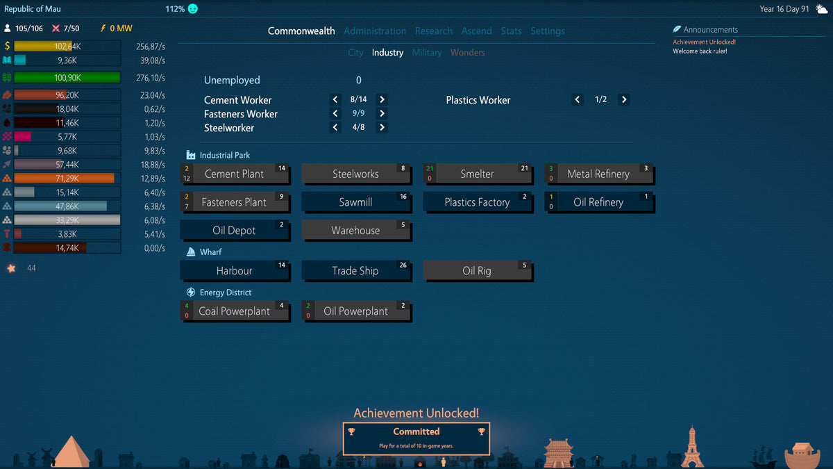 Idle Commonwealth PC Steam CD Key  REGION FREE  [Email/Instant Delivery]