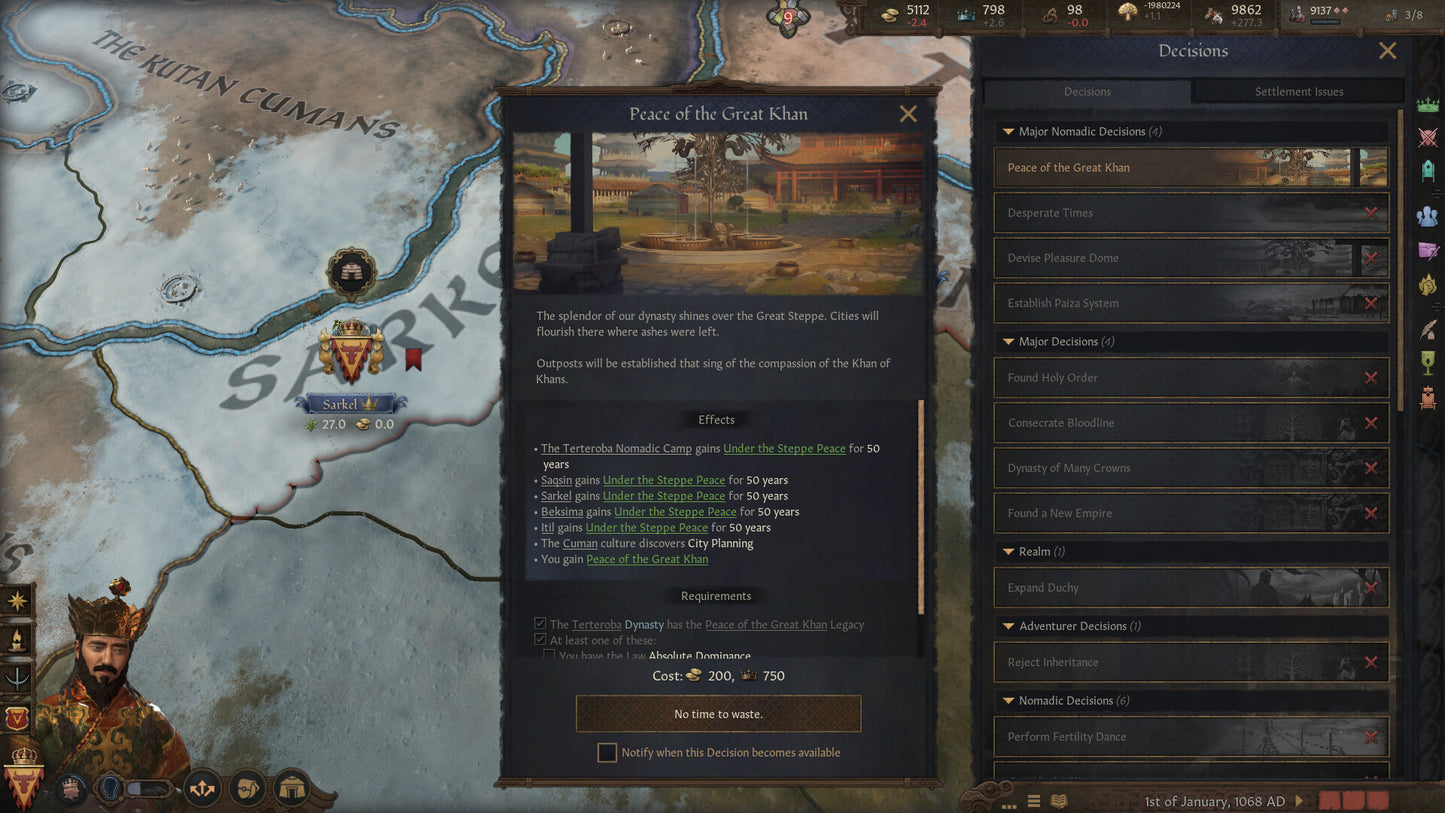 Crusader Kings III - Khans of the Steppe DLC PC Steam CD Key  REGION FREE Paradox Interactive - [Email/Instant Delivery]