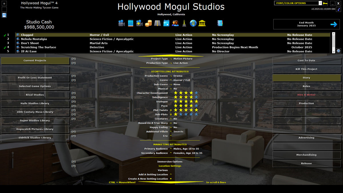 Hollywood Mogul 4 PC Steam CD Key  REGION FREE My Indie Game Company LLC - [Email/Instant Delivery]